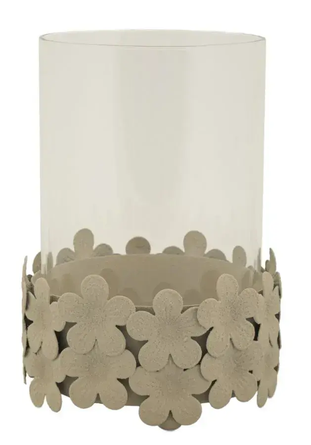Svícen Dune 16 cm čirý/krémový
