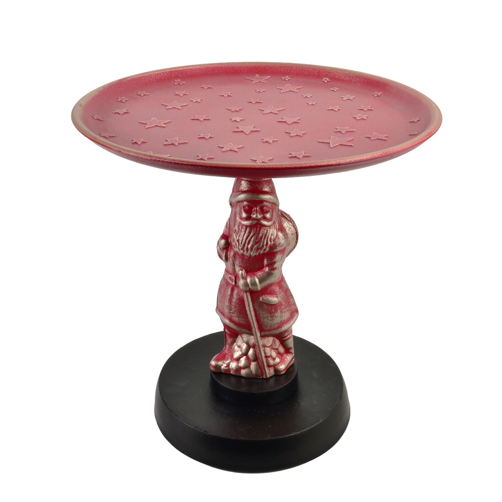 Vánoční dekorativní podnos Santa Lila 30 cm červený