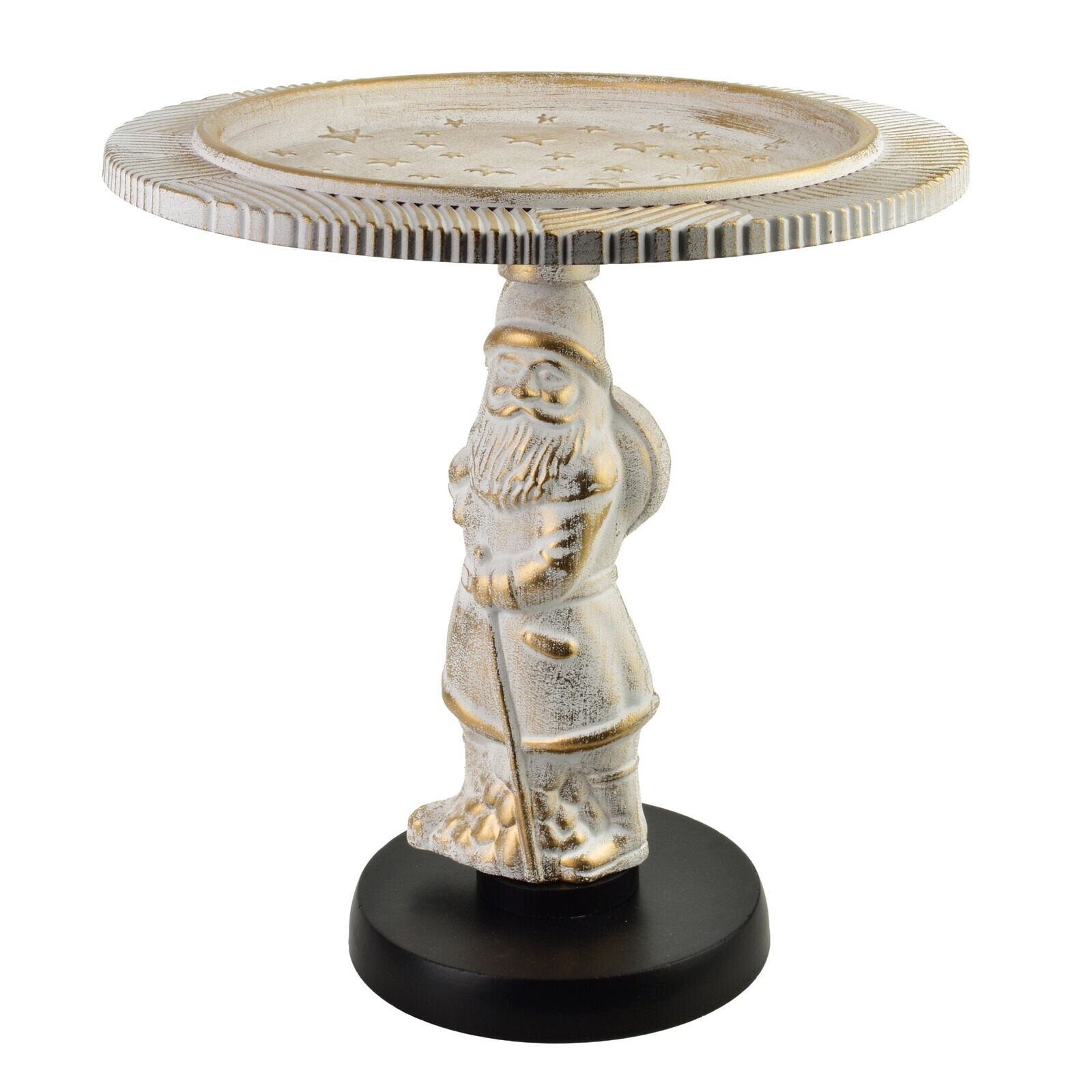 Vánoční dekorativní podnos Santa Lila 38 cm bílý