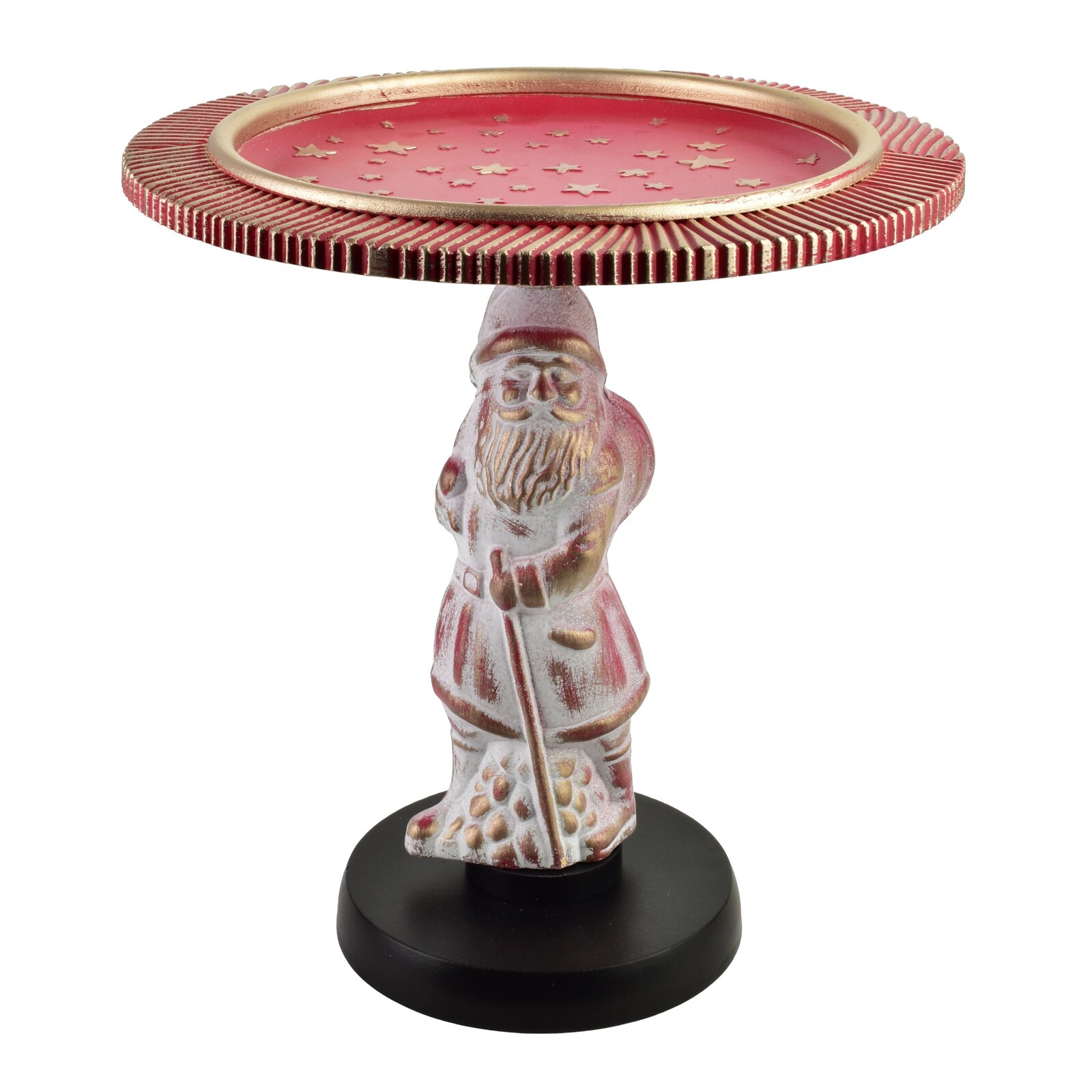 Vánoční dekorativní podnos Santa Lila 38 cm červený