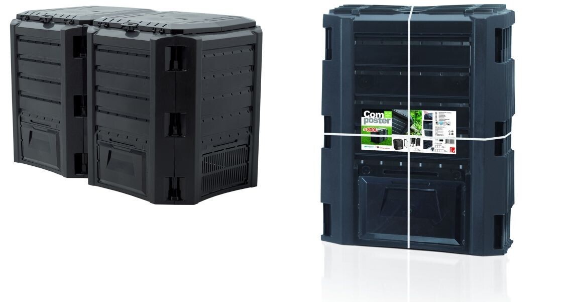 Záhradný kompostér Greenland 800L čierny