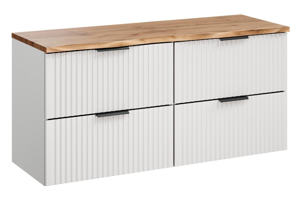 Závěsná skříňka Casad Nature s deskou 120 cm bílá/dub wotan