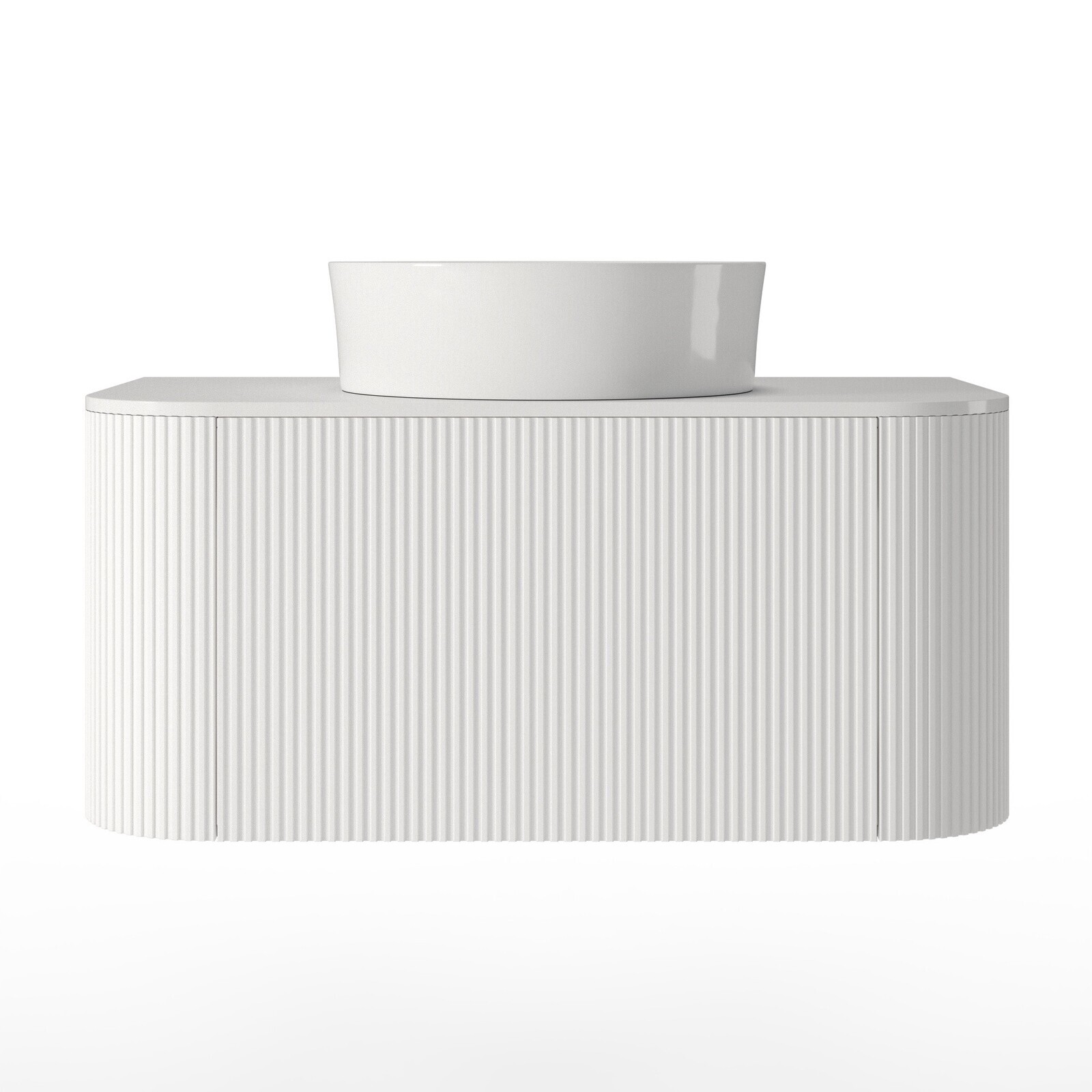 Závěsná skříňka Du Calme 80 cm s deskou a umyvadlem bílá