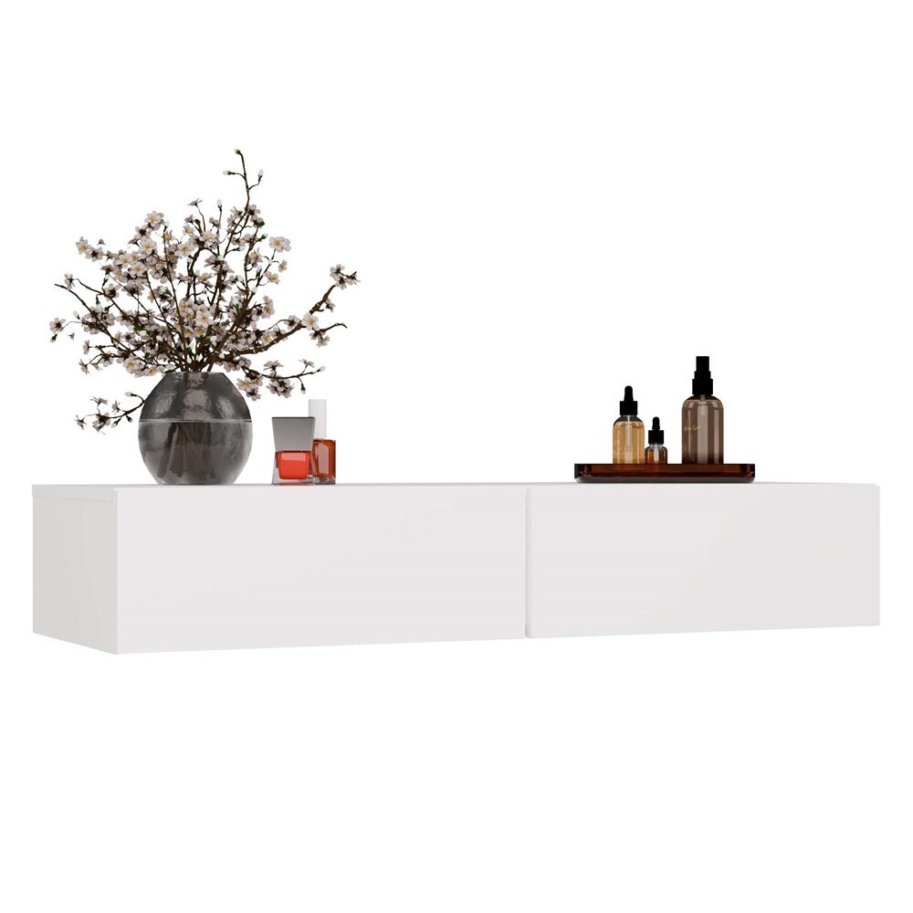 Závěsný toaletní stolek MIKA 110 cm bílý