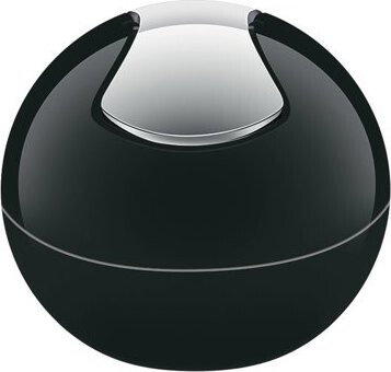 Spirella mini výklopný odpadkový kôš Bowl, čierny, plast, 1 l
