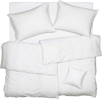 SCANquilt obliečky KLASIK fragments bielosivá 140 × 220/70 × 90 cm