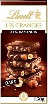 LINDT Les Grandes Dark Hazelnut 150 g