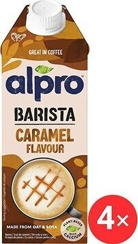Alpro Barista ovsenno-sójový nápoj s karamelovou príchuťou 4× 750 ml