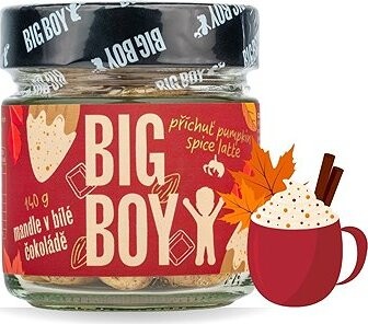 BIG BOY Mandle s bielej čokoláde s príchuťou pumpkin spice latte 140 g