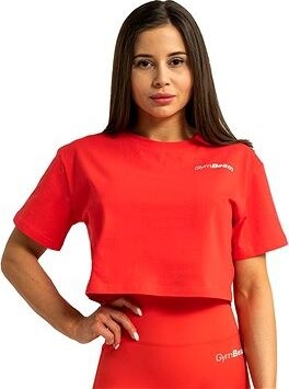 GymBeam Dámske tričko Cropped Limitless Hot Red M
