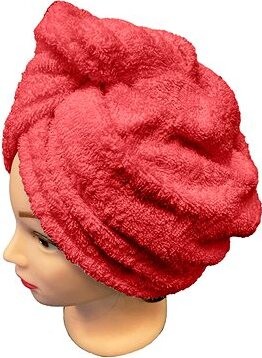 Kaptan Rychleschnoucí froté turban na vlasy, červený