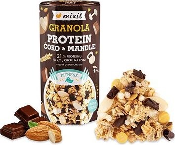 Mixit proteínová granola – Čoko & mandle 450 g