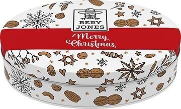 Bery Jones Vianočné praclíky mix v oválnej plechovej dóze 150 g
