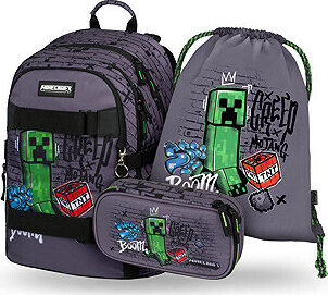 BAAGL SET 3 Skate Minecraft TNT: batoh, etue, vrecko