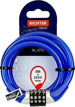 Richter Czech RL.3771.8x1200.MOD oceľový lankový zámok, 8× 120 cm