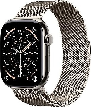 Apple Watch Series 11 Cellular 46 mm Prírodný titán s prírodným milánskym ťahom – S/M