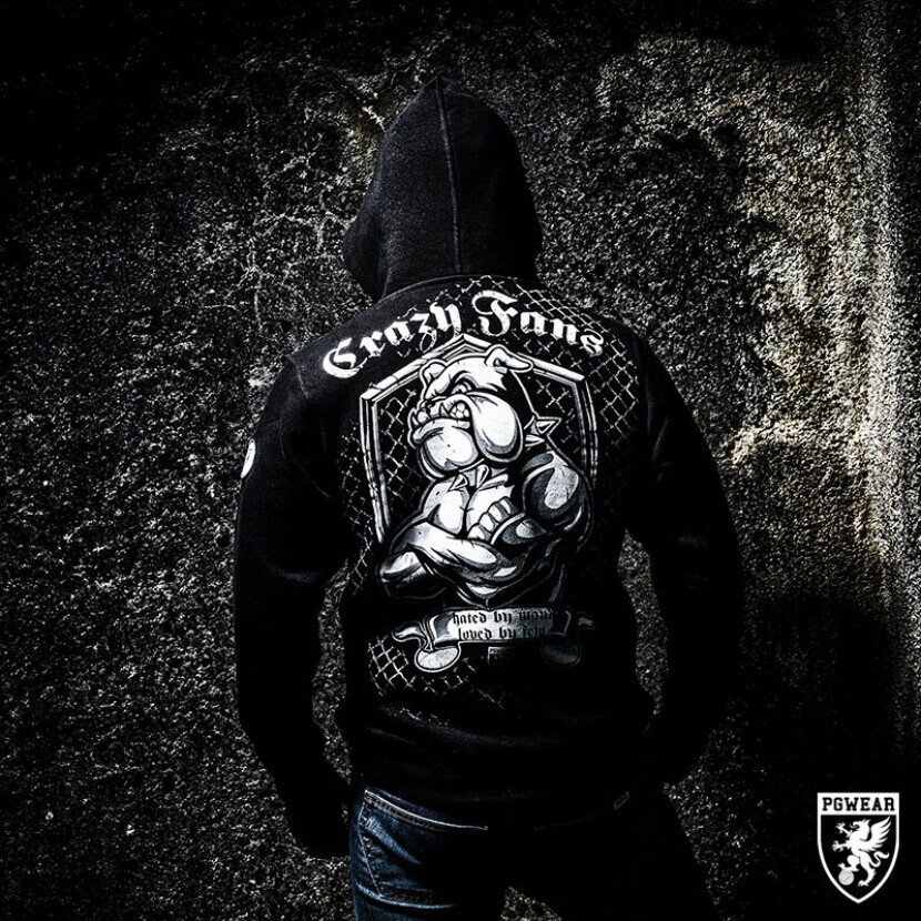 Mikina PGwear Crazy Fans - čierna, S