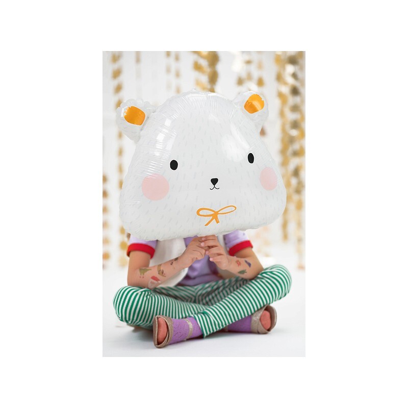 FB112 Party Deco Fóliový balón - Polárny medvedík - biely, 48x68cm