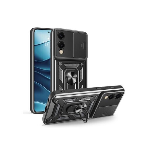 Puzdro Defender Slide Samsung Galaxy S25 Edge - čierne