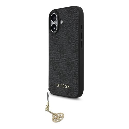 Guess 4G Charm Zadní Kryt pro iPhone 17 Tone on Tone Grey