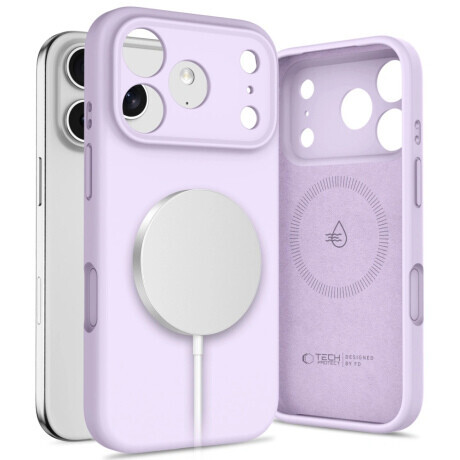 Tech-Protect Silicone MagSafe kryt na iPhone 17 Pro Max, fialový