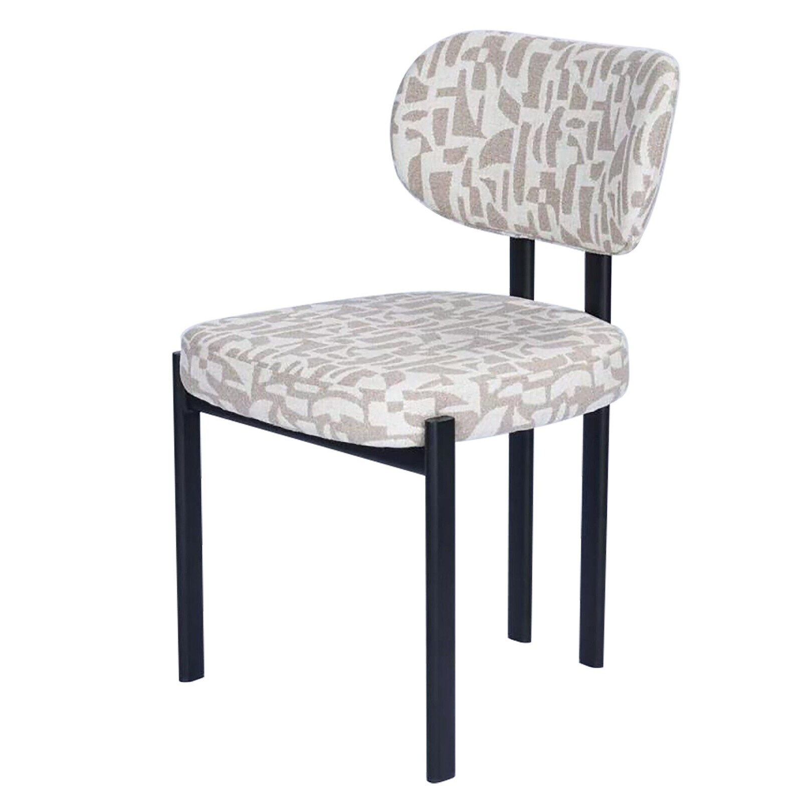 Designová jídelní židle Flare krémová/černá