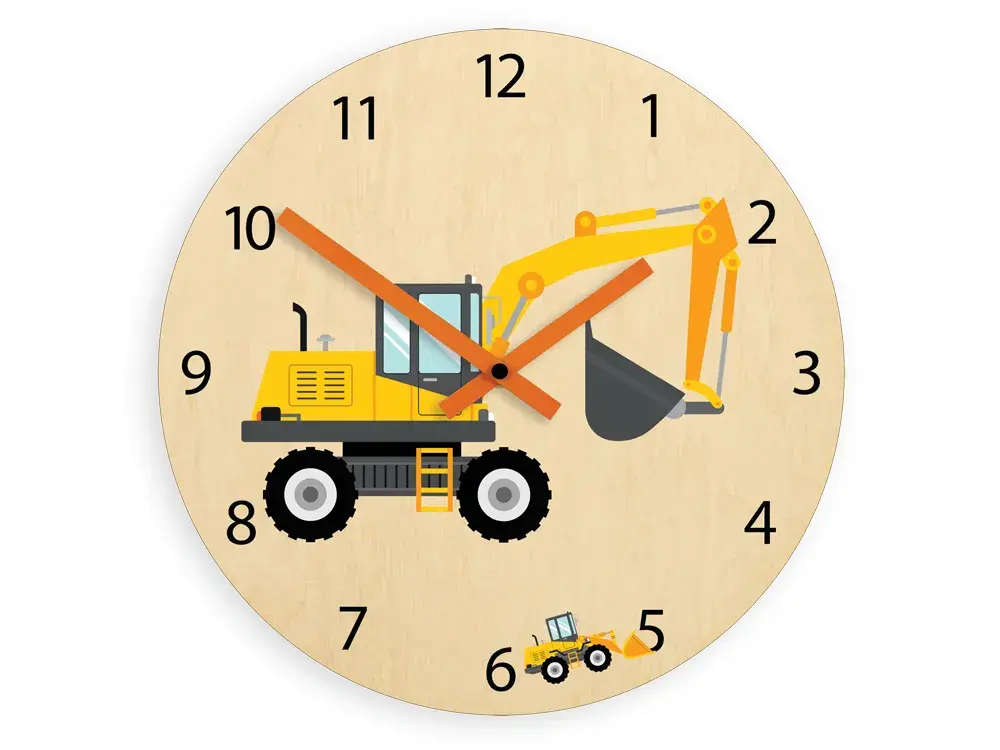 Dětské nástěnné hodiny Ami Bagr 30 cm vícebarevné