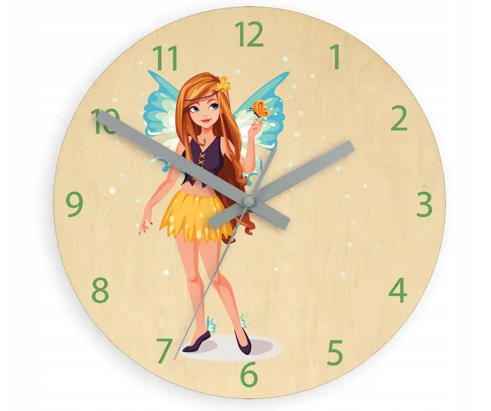 Dětské nástěnné hodiny Ami Víla 30 cm vícebarevné