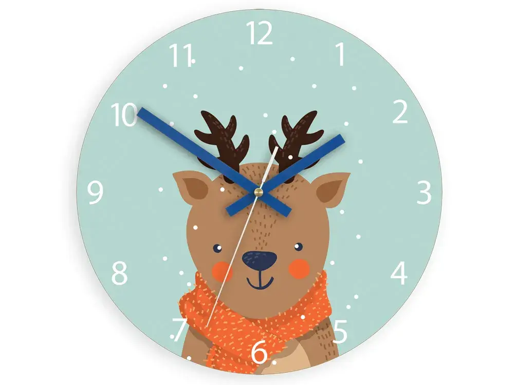 Dětské nástěnné hodiny Jelen 30 cm vícebarevné