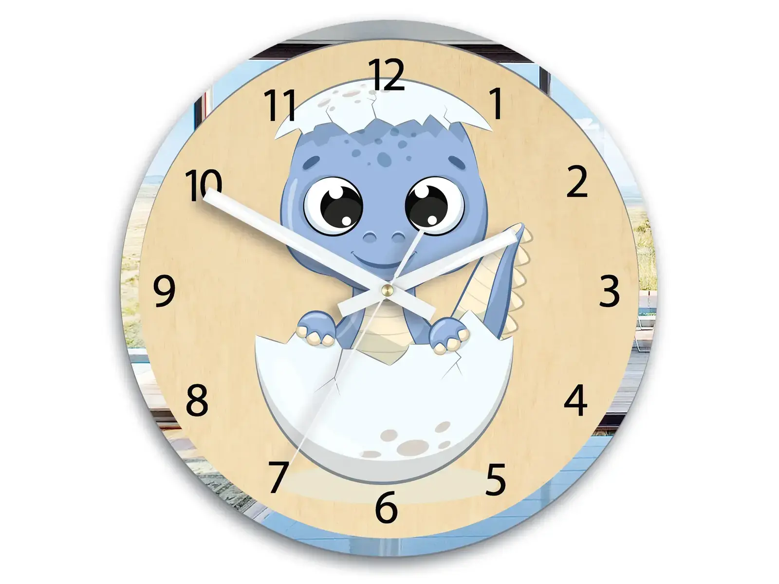 Dětské nástěnné hodiny Mirro Dinosaurus 30 cm vícebarevné