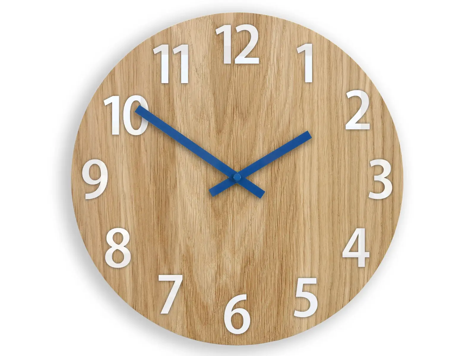 Dřevěné nástěnné hodiny Amadeus 33 cm modré/bílé