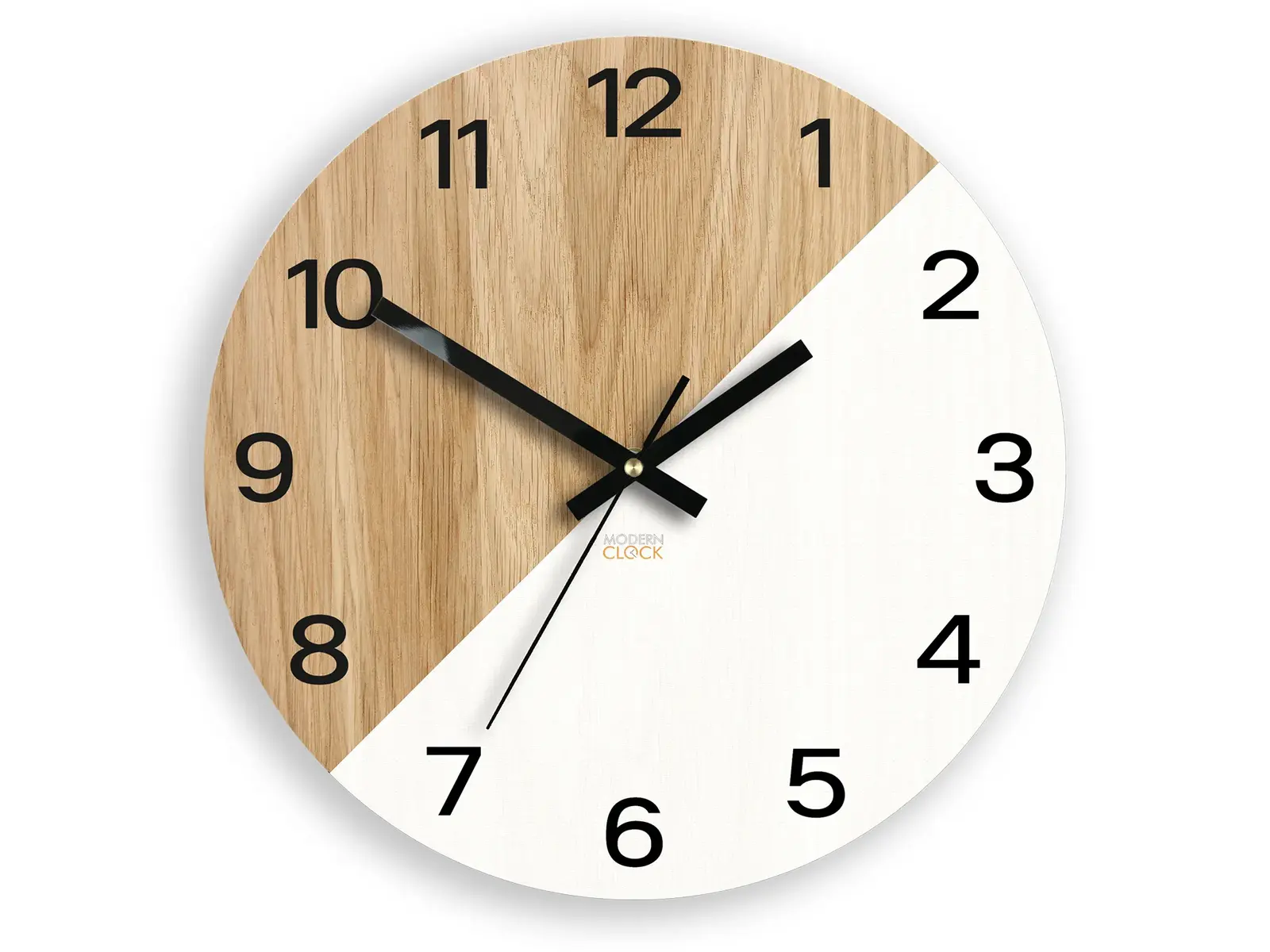 Dřevěné nástěnné hodiny Oxford 33 cm dub přírodní/bílé