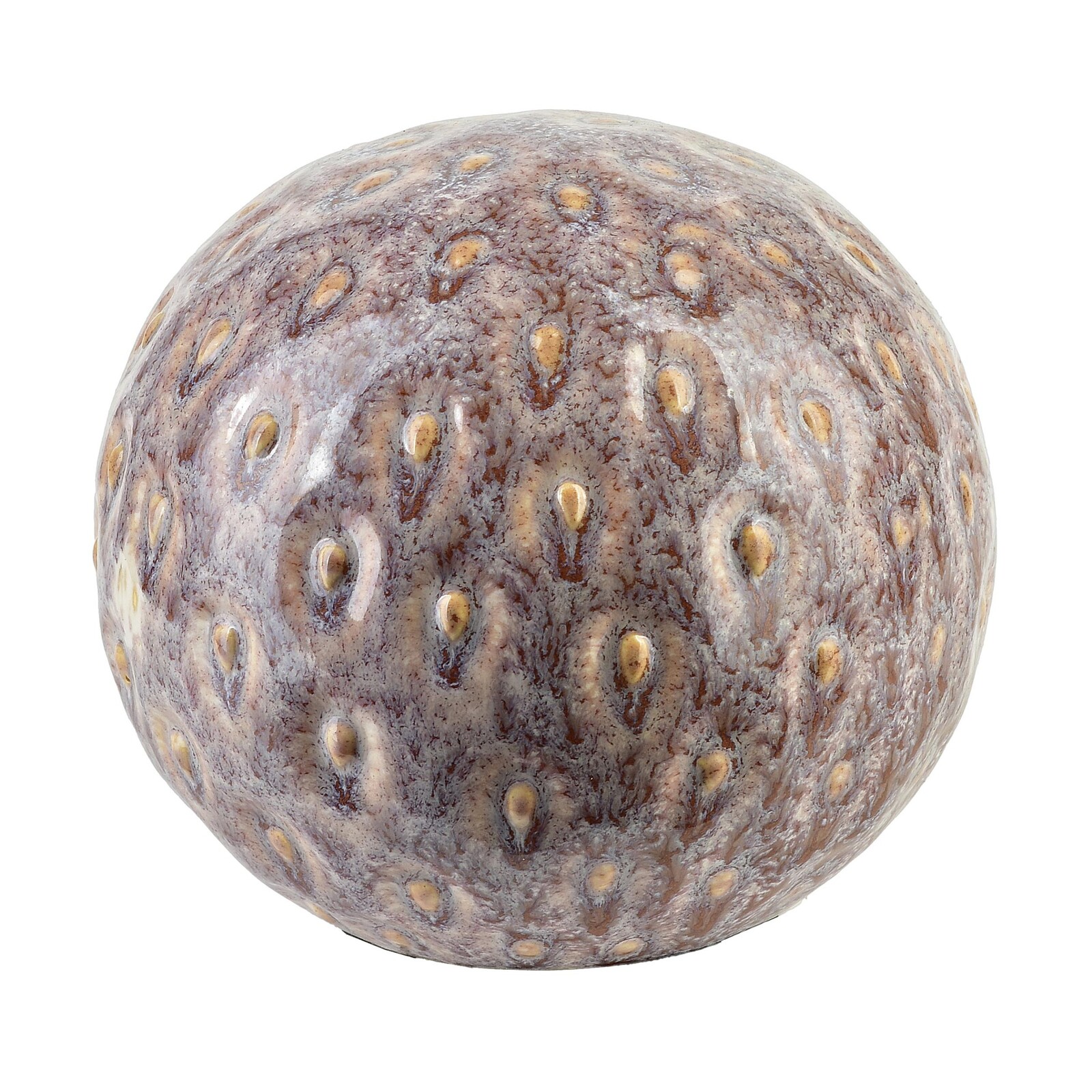 Keramická dekorativní koule Saggio Strawberry 10 cm šedo-hnědá