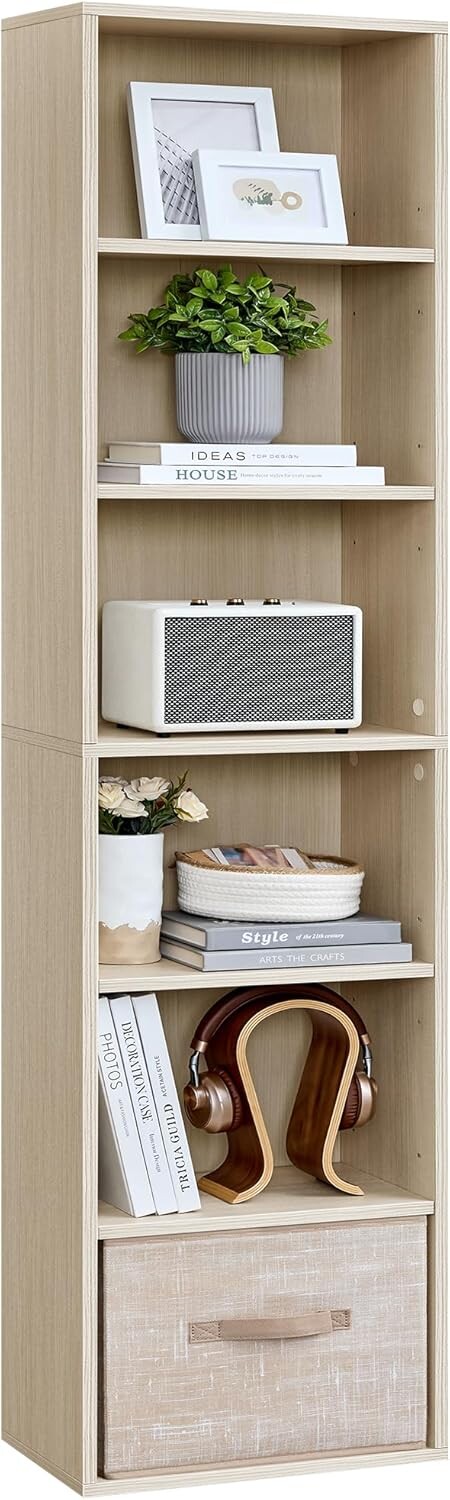 Knihovna Vasagle Lauris přírodní béžová