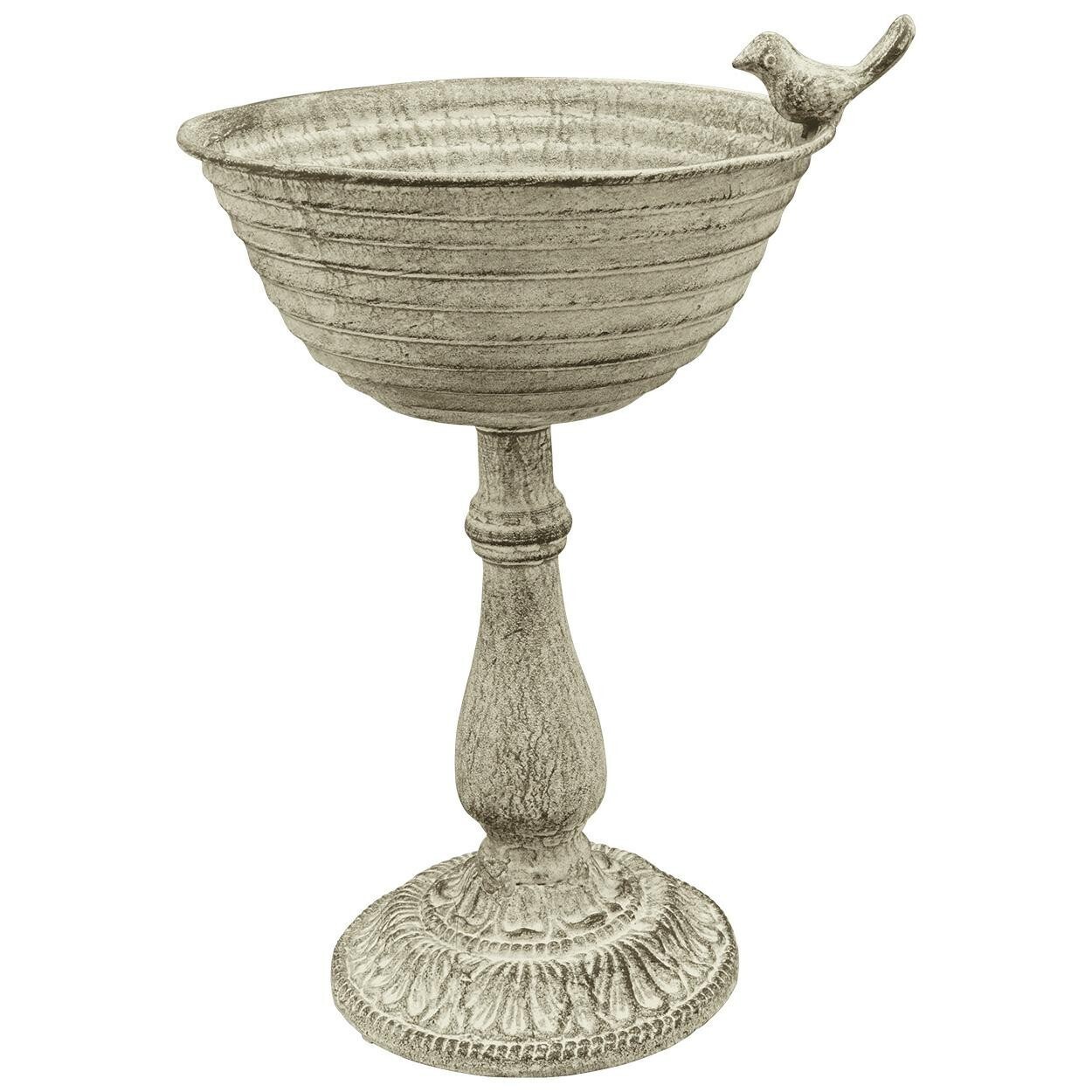 Kovové krmítko na podstavci BIRDIE šedé