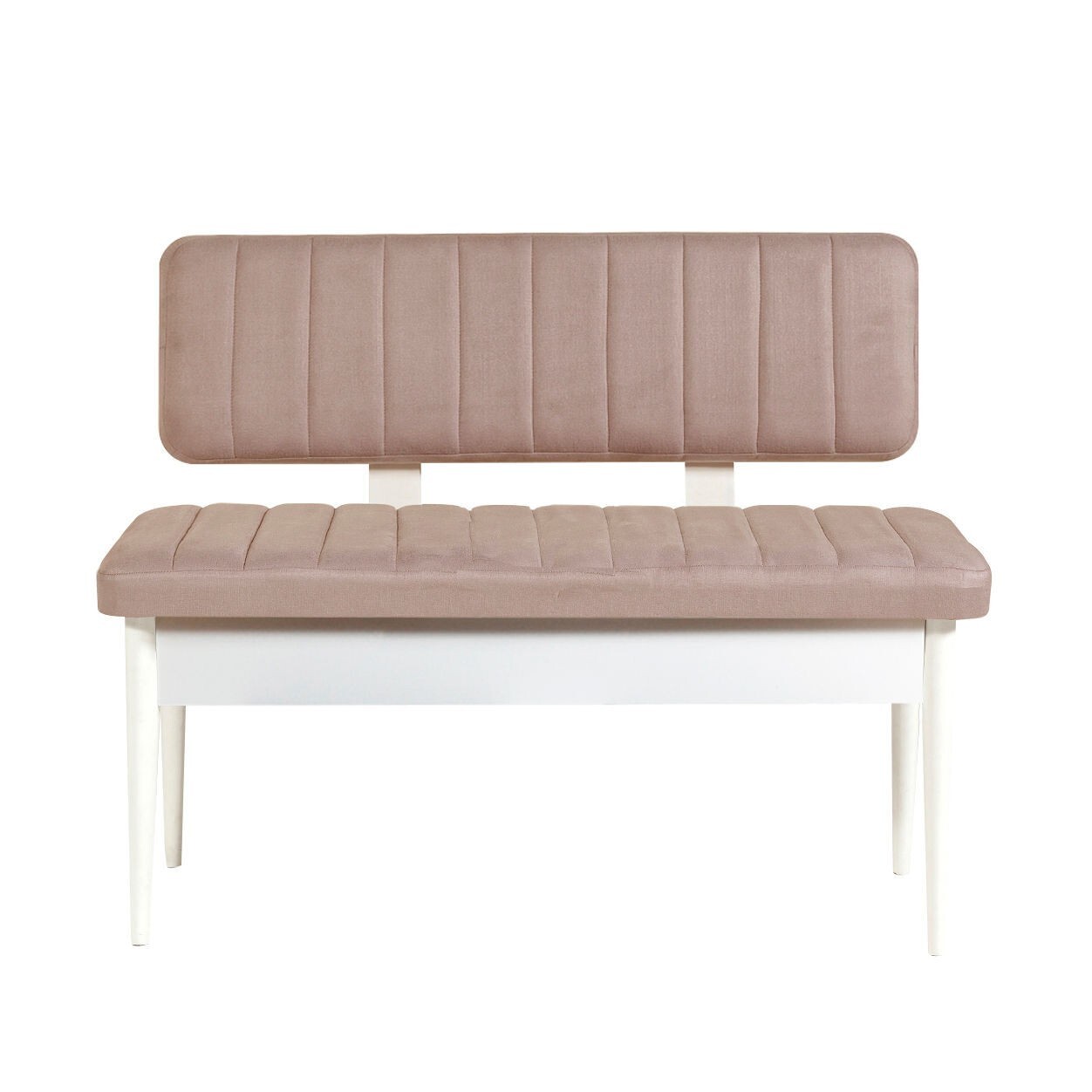 Lavice VINA s úložným prostorem 110 cm bílá/béžová