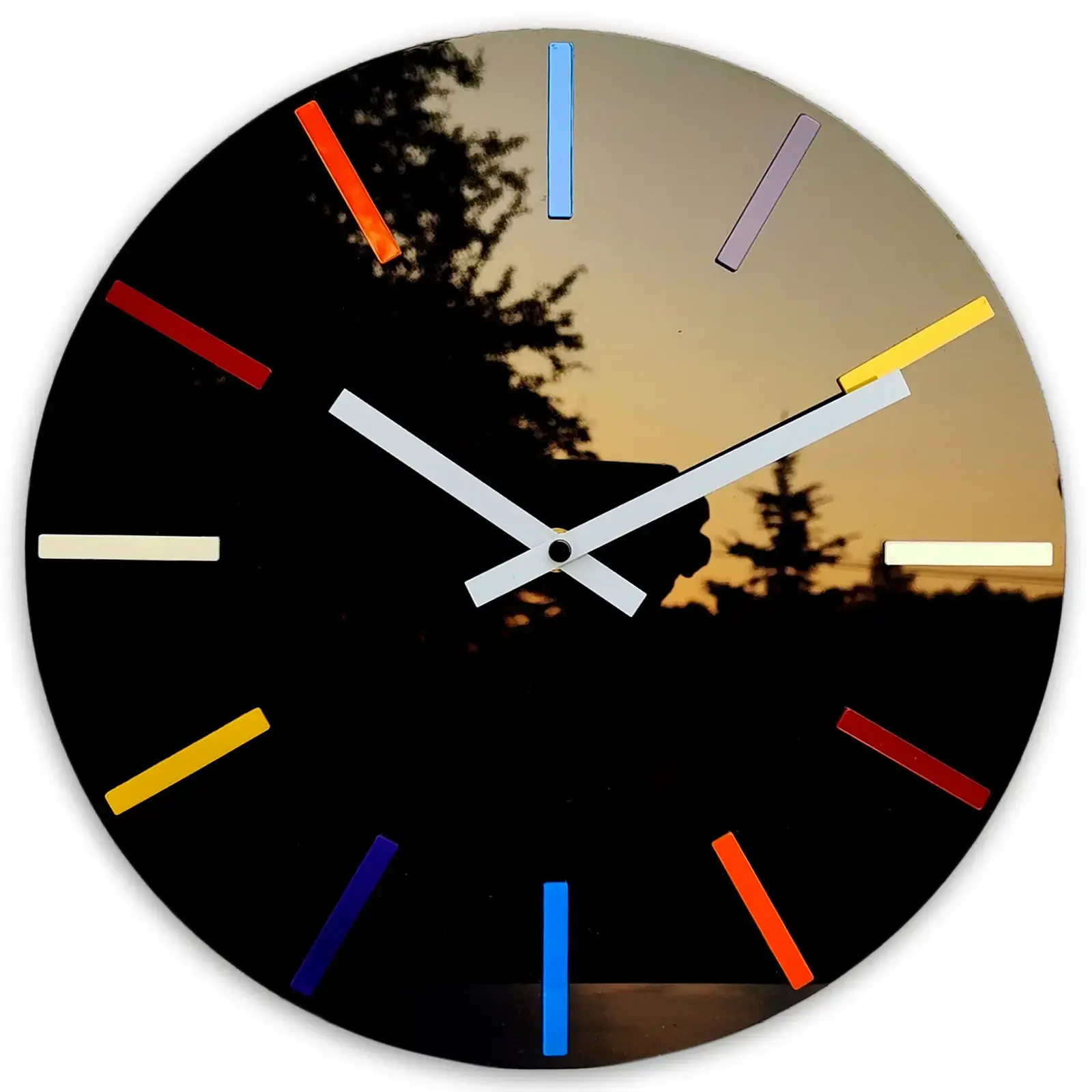 Nástěnné hodiny Colorfull 32 cm černé/barevné