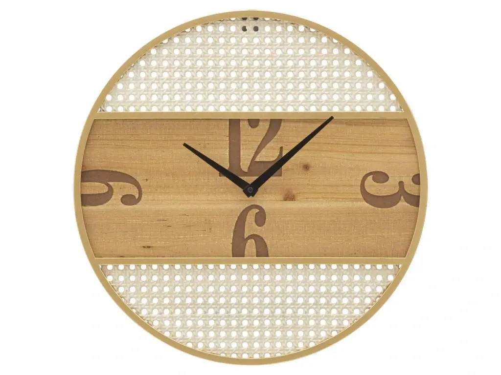 Nástěnné hodiny Fuji 50 cm hnědé/zlaté