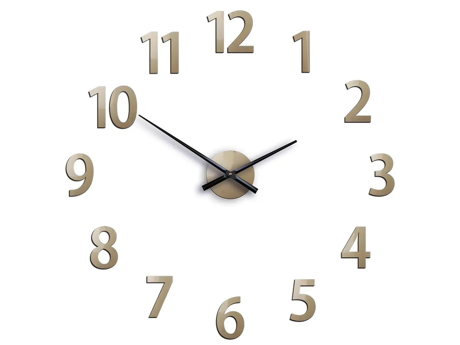 Nástěnné samolepící hodiny Amadeus 75 cm šedohnědé