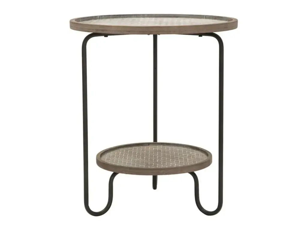 Odkládací stolek Arex 48 cm černý/hnědý