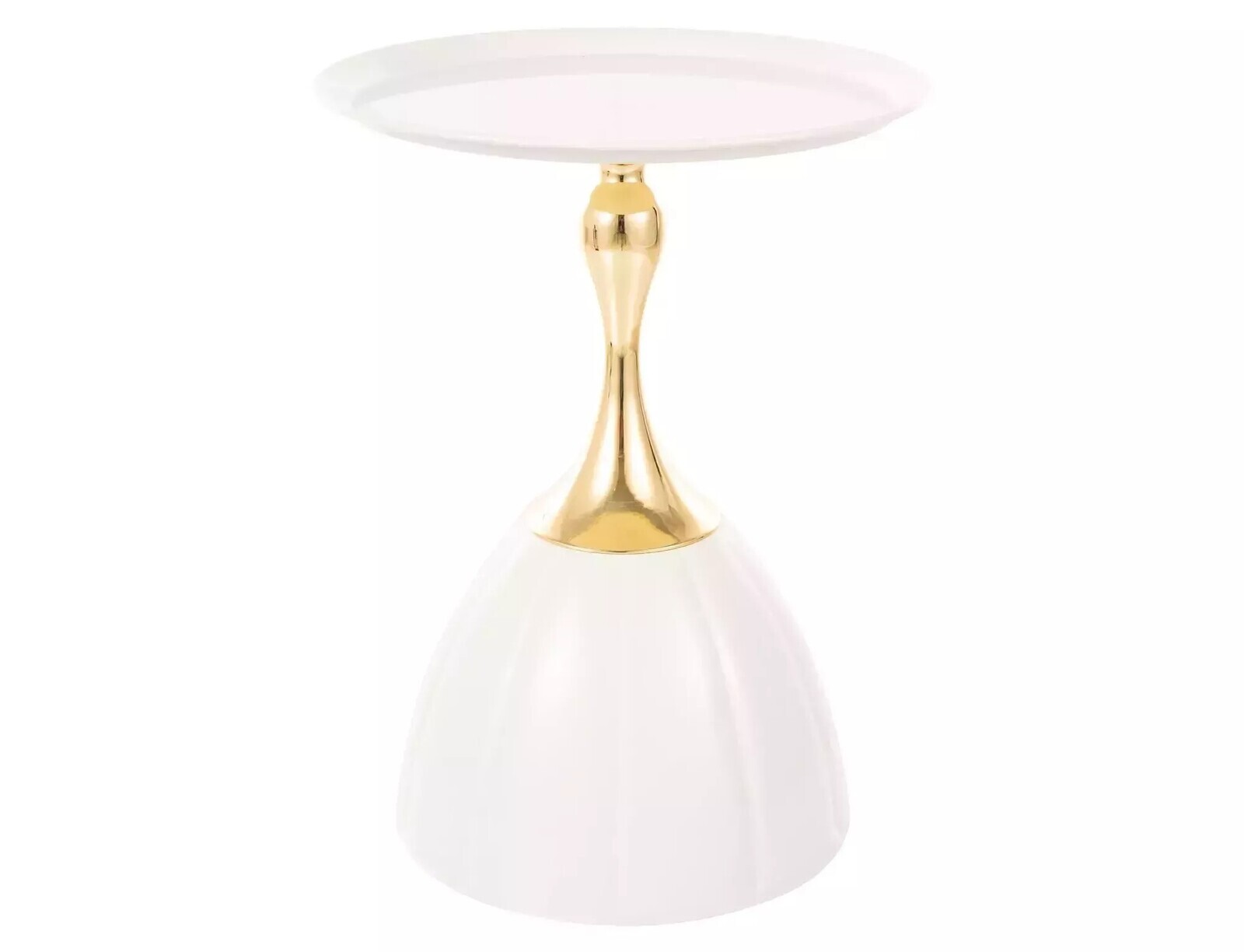 Odkládací stolek Piana 38 cm bílý/zlatý