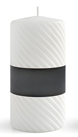 Parafínová svíčka Caroline Mat 7x17,5 cm bílá