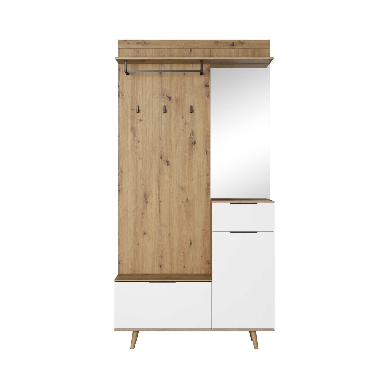 Předsíňová stěna Nordic A 100 cm dub Artisan/bílá