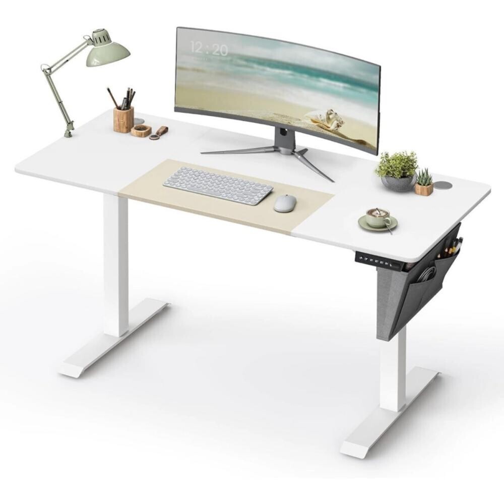 Psací stůl Paradis 140 cm výškově nastavitelný bílý