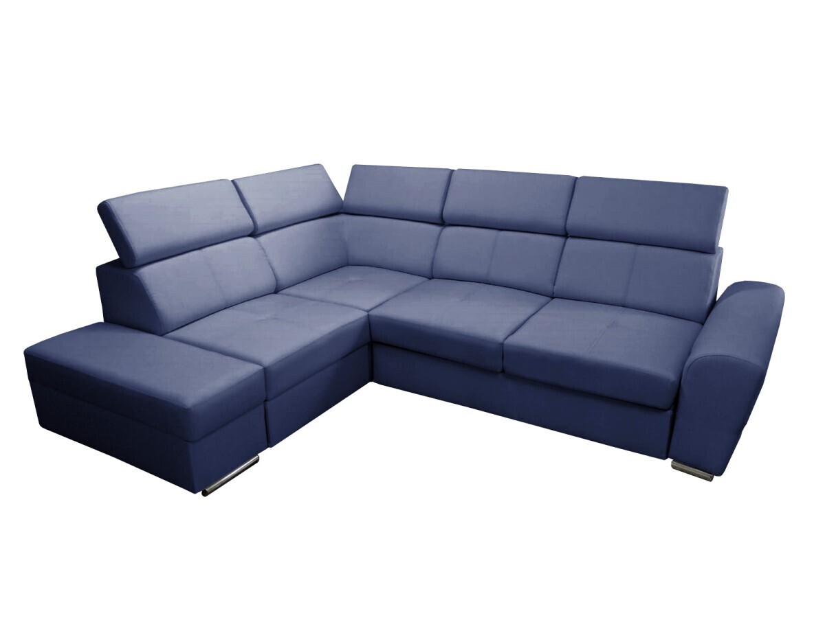 Rohová rozkladacia pohovka Colt tmavo modrá levá