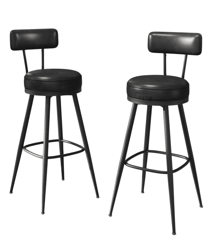 Sada 2 ks barových židlí Vasagle Ekho Lerry černá