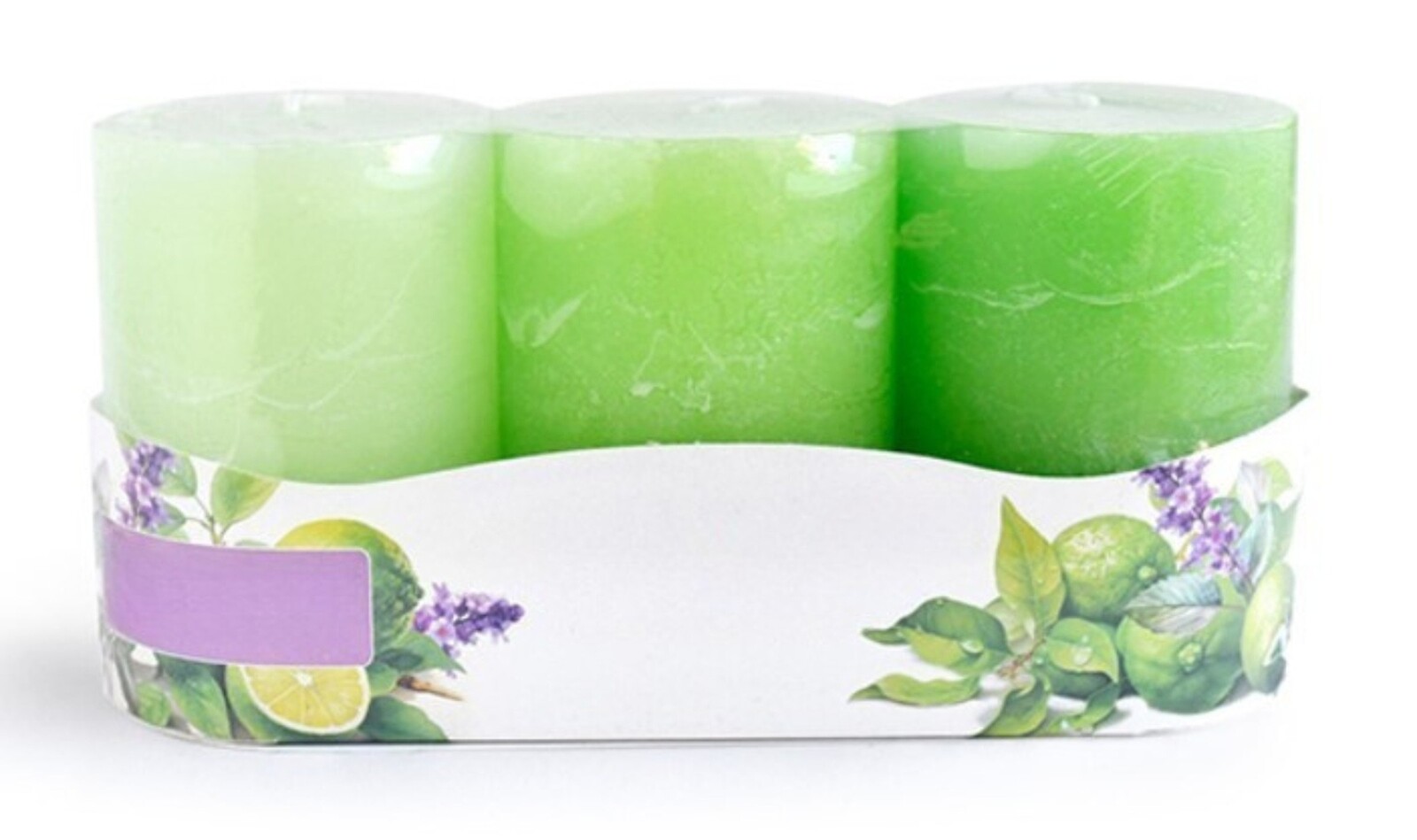 Sada 3 ks vonných svíček Floris Bergamot a Pačuli zelená