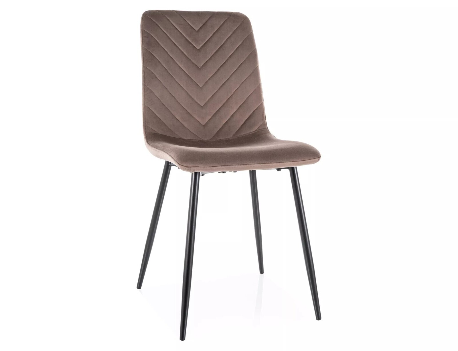 Sametová jídelní židle Daren cappuccino/černá