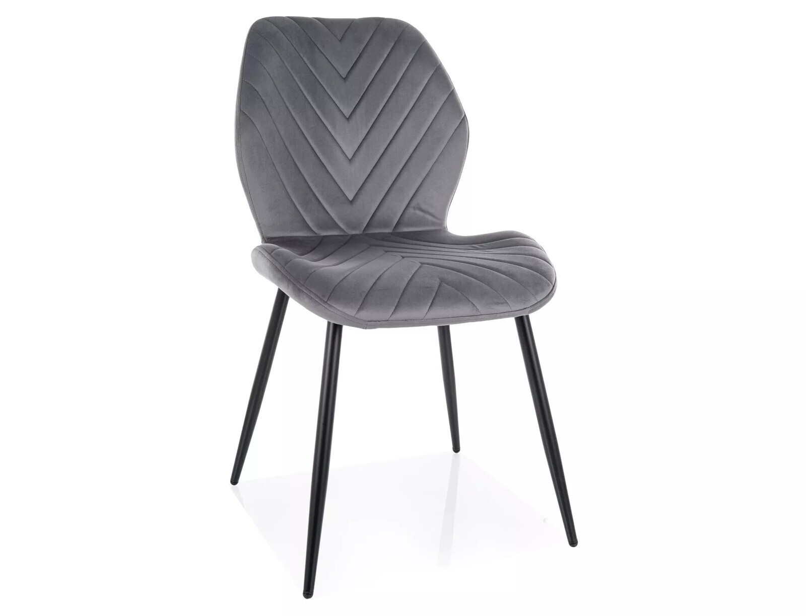 Sametová jídelní židle Mike šedá