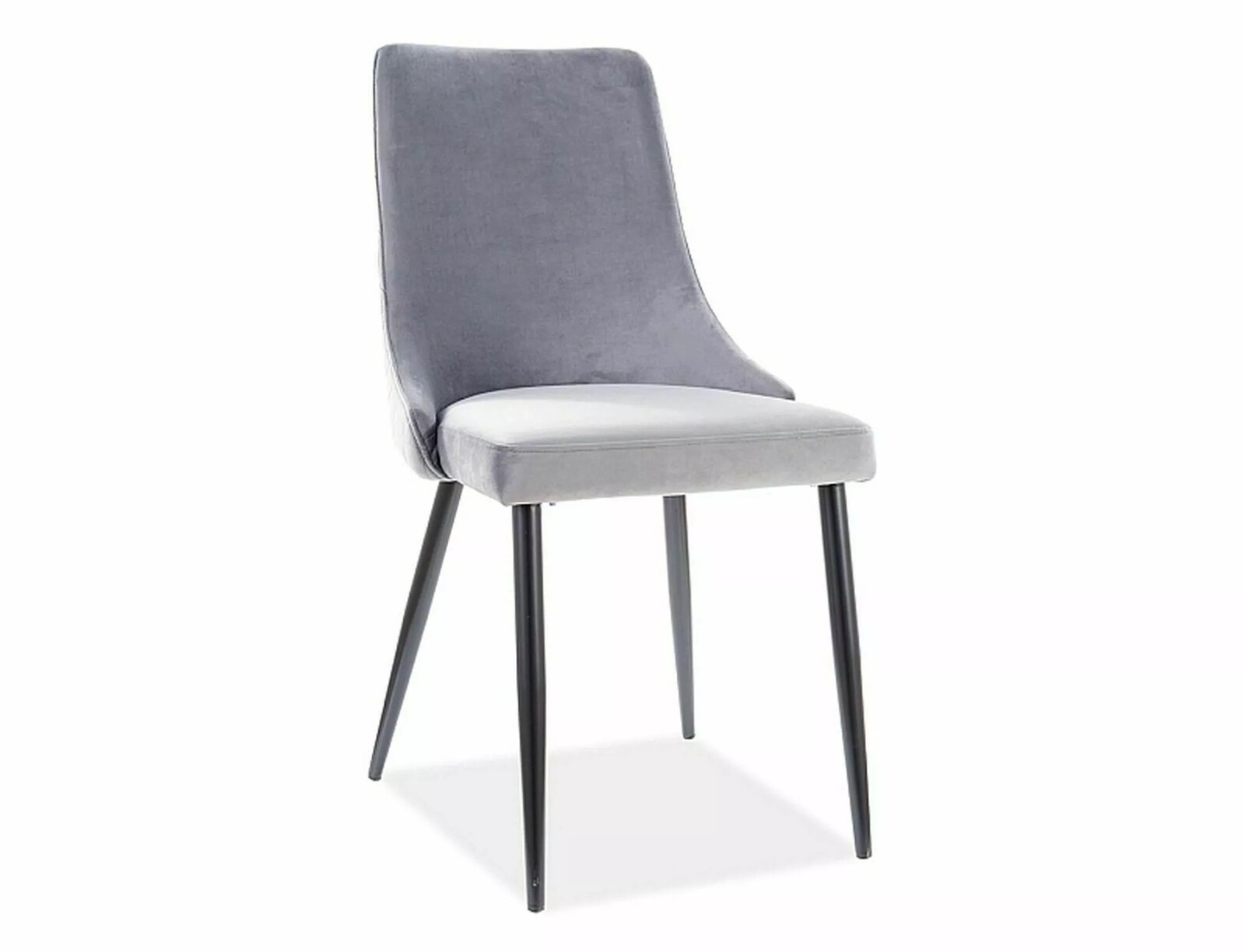 Sametová jídelní židle Piano II šedá